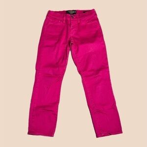 Lucky Brand Sofia Capri Cropped Pants in Dark Pink Sz 2/26